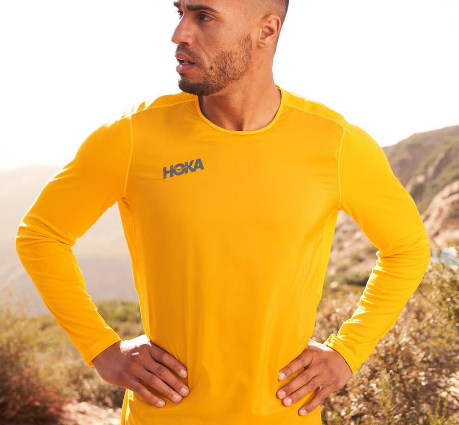 Top Hoka One One Hombre - Wind - Amarillo - BZE105983